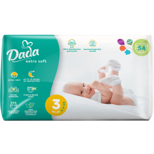 Подгузники для детей Dada Extra Soft 3 4-9 кг 54 шт (4823071646443_4820174980832) ТОП в Хмельницком