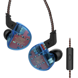 Гибридные наушники Knowlege Zenith KZ ZS10 c микрофоном Blue