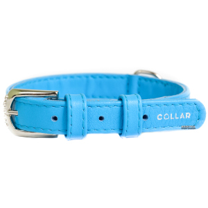 Ошейник для собак кожаный Collar WAUDOG Glamour с QR паспортом, без украшений, L, Ш 35 мм, Дл 46-60 см (33222) в Хмельницком