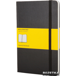 Нотатник Moleskine Classic 13 х 21 см 240 сторінок у клітку Чорна (9788883701139) краща модель в Хмельницькому