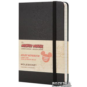 Нотатник Moleskine Disney 9 х 14 см 192 сторінки в лінійку Чорна (9788866137887) ТОП в Хмельницькому