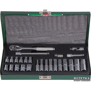 Набір ключів та насадок торцевих Hans Tools 1/4" 4-13 мм 26 предметів (2626М) ТОП в Хмельницькому