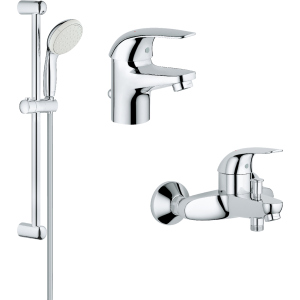 Набор смесителей GROHE Euroeco 123226S (23262000 + 32743000 + 27598001) ТОП в Хмельницком