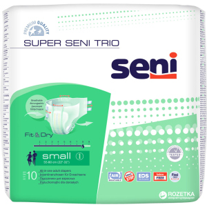 Підгузки для дорослих Seni Super Trio Small 10 шт (5900516691691) надійний