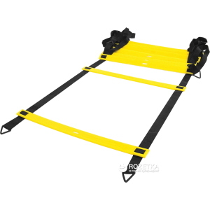 Лесенка LiveUp Agility Ladder координаційна 8 м Black-Yellow (LS3671-8) краща модель в Хмельницькому