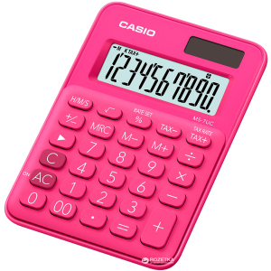 Калькулятор Casio 10 разрядный 85.5х120х19.4 (MS-7UC-RD-S-EC) ТОП в Хмельницком