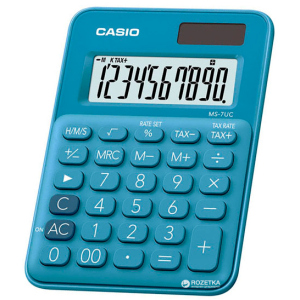 купити Калькулятор Casio 10 розрядний 85.5х120х19.4 (MS-7UC-BU-S-EC)