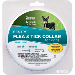 Нашийник Sentry Flea&Tick Small від бліх та кліщів для собак малих порід 36 см 2 шт (73091039518) рейтинг