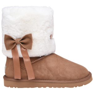 Уггі UGG Classic Short Fur Bow 117015 38 Chestnut краща модель в Хмельницькому