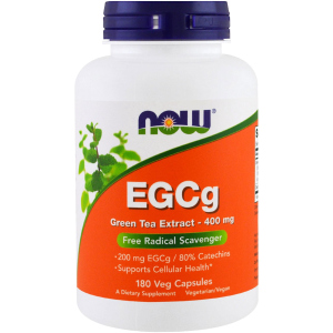 Натуральная добавка Now Foods EGCG Green Tea Extract 400 мг 180 гелевых капсул (733739047571) в Хмельницком