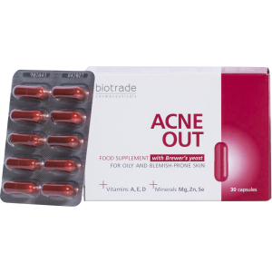 хороша модель Вітамінно-мінеральний комплекс Biotrade Acne Out 30 капсул (3800221840716)