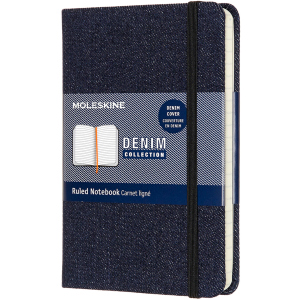 Записная книга Moleskine Denim 9 х 14 см 192 страницы в линейку Берлинская Лазурь (8058647626260)