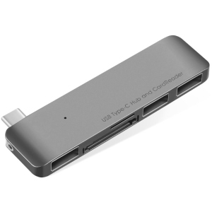 USB-хаб UFT HT1 Aluminum USB hub Type-C 5в1 USB 3.0/SD MicroSD надійний