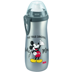 Поильник NUK Disney Mickey Sport з насадкою тяги-штовхай 450 мл чорний з сірим (4008600400684) в Хмельницькому