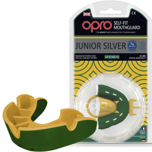 Капа Opro Junior Silver - Green/Gold (002190003) рейтинг