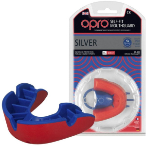 Капа Opro Silver - Red/Blue (002189005) надежный