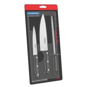 Набір ножів Tramontina Ultracorte 3 предмети (23899/072) краща модель в Хмельницькому