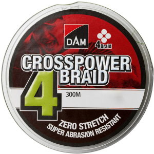 Шнур DAM Crosspower 4-Braid 300 м 0.10 мм 4.5 кг Зелений (65841) ТОП в Хмельницькому