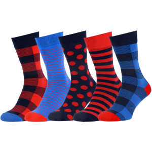 Носки The Pair of Socks 5P-111-PLD/BX 35-37 (5 пар) Синие с красным (4820234203307) в Хмельницком