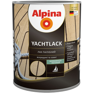 Лак палубный Alpina Yachtlack шелковисто-матовый 0.75 л Прозрачный (948103986) в Хмельницком