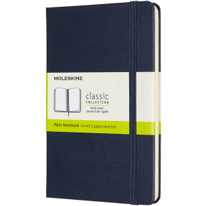 Записная книга Moleskine Classic 11,5 х 18 см 192 страницы без линовки Сапфир (8058647626680)