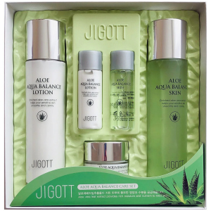 Набір зволожуючої косметики Jigott Aloe Aqua Balance Skin Care 3 Set з алоє (8809541281280) ТОП в Хмельницькому