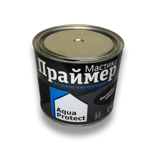 Мастика Праймер битумно-каучуковый Aqua Protect черная 1,8 кг (64024)