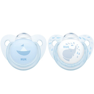 Пустушка для сну Nuk Baby Blue 0-6 міс 2 шт Блакитна (4008600275046) в Хмельницькому