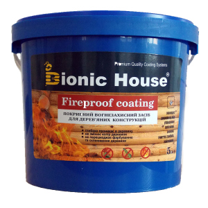 Вогнезахисна фарба для дерева Bionic House "Fireproof coating" 5кг краща модель в Хмельницькому