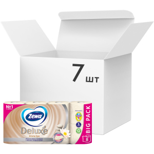 Упаковка туалетной бумаги Zewa Deluxe трехслойной Арома Спа 7 шт по 8 рулонов (7322540569506) в Хмельницком