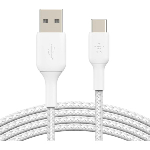 хорошая модель Кабель Belkin USB-A - USB-С Braided 0.15 м White (CAB002BT0MWH)