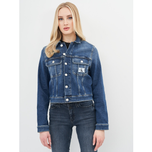 Джинсовая куртка Calvin Klein Jeans Cropped 90'S Denim Jacket J20J215381-1BJ XL Denim Dark (8719853611210) лучшая модель в Хмельницком