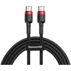 Кабель Baseus Cafule USB Type-C 3A 60W 1.0 м Black/Red (CATKLF-G91) краща модель в Хмельницькому