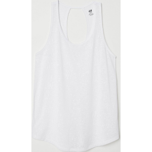 Майка спортивна H&amp;M Sport 0625316-8 XS Біла (2000001477076) краща модель в Хмельницькому