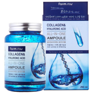 Многофункциональная ампульная сыворотка FarmStay Collagen & Hyaluronic Acid All-In One Ampoule 250 мл (8809469770002)