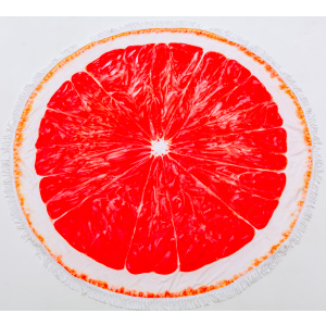 Пляжний рушник MirSon №5056 Summer Time Grapefruit 150x150 см краща модель в Хмельницькому