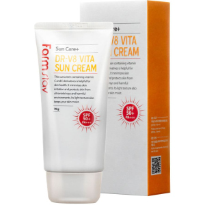 Крем солнцезащитный FarmStay DR-V8 Vita Sun Cream SPF 50 + PA + + + витаминизированный 70 г (8809297386796/8809426958047) ТОП в Хмельницком