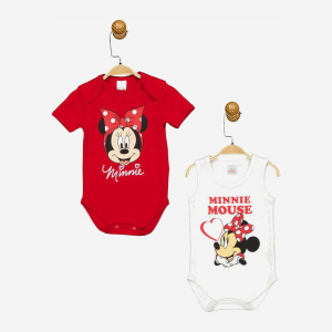 Боді Disney Minni Mouse MN17359 74-80 см 2 шт Біло-червоне (8691109875792) краща модель в Хмельницькому