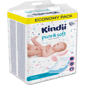 Одноразові пелюшки для дітей Kindii Pure & Soft 60х40 30 шт (5900095032304) ТОП в Хмельницькому