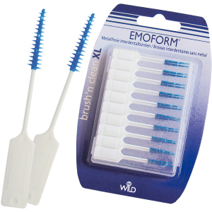 Безметалеві міжзубні щітки Dr. Wild Emoform Brush'n clean XL із фторидом натрію 20 шт (7611841139809) (11.4506) краща модель в Хмельницькому