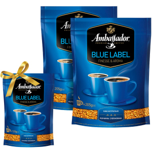 Набір Ambassador Кава розчинна Blue Label 205 г х 2 шт + Кава розчинна Blue Label 120 г (8720254065632)