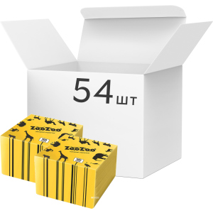 Упаковка серветок столових ZooZoo одношарових жовтих 24x23 см 54 пачки по 100 шт (4823019007749) ТОП в Хмельницькому