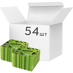 Упаковка серветок столових ZooZoo одношарових зелених 24x23 см 54 пачки по 100 шт (4823019007756) краща модель в Хмельницькому
