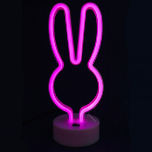 Неоновий світильник LED Lights Rabbit Декоративна LED лампа "Кролик" Pink рейтинг