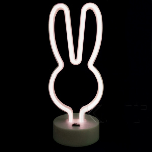 Неоновий світильник LED Lights Rabbit Декоративна LED лампа "Кролик" White ТОП в Хмельницькому