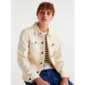 Джинсова куртка Pull & Bear 5714/542/251-ABAK L Молочна (05714542251046) ТОП в Хмельницькому