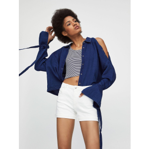 Шорты джинсовые Pull & Bear 5694/300/250-ABAK 34 Молочные (DD3000003278991) лучшая модель в Хмельницком