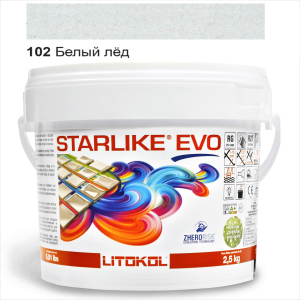 Эпоксидная затирка Litokol Starlike EVO 102 (белый лёд) белая 2,5кг рейтинг