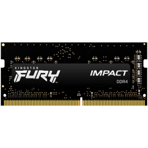 Оперативна пам'ять Kingston Fury SODIMM DDR4-3200 16384MB PC4-25600 Impact Black (KF432S20IB/16) в Хмельницькому