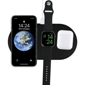 Беспроводное зарядное устройство Ailink AirPower 3 в 1 с технологией QI Fast Charge Черное (AI-AirPower2Bk)